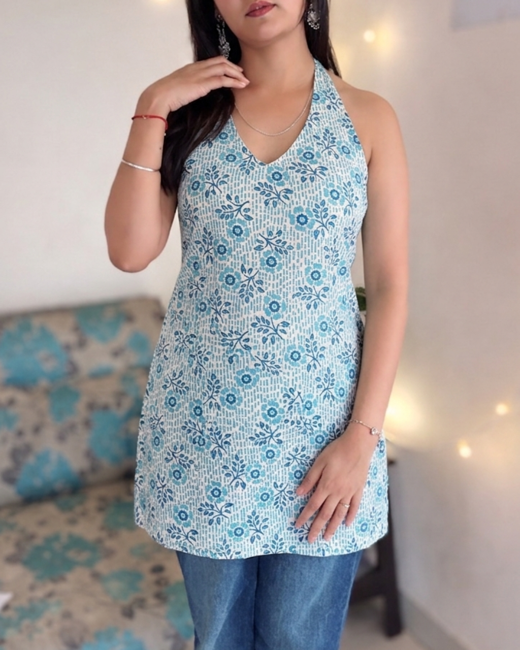 Saira – The Free-Spirit Halter Kurti